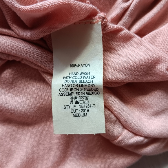 Threads V-neck Mesh Sequined Dolman Short Sleeve T-shirt Top Blush Pink Medium - Picture 4 of 10